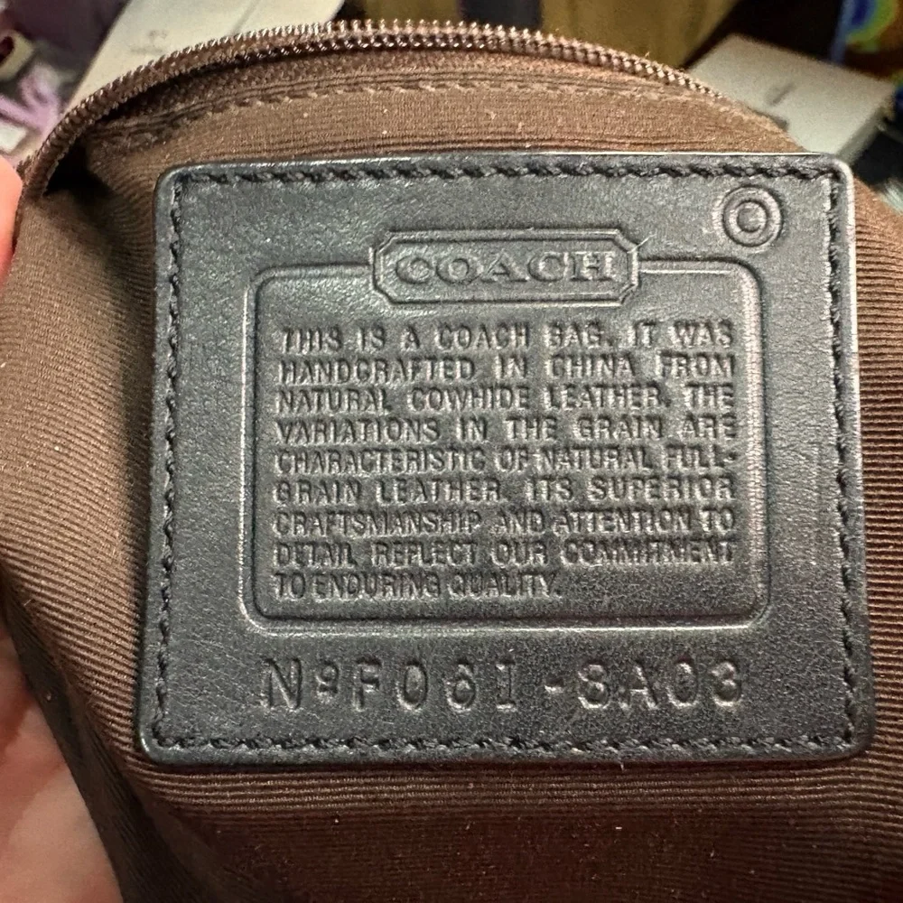 COACH SOHO F08A03 CHOCOLATE BROWN LEATHER LARGE HOBO BAG